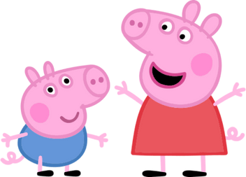 peppa pig and friends name Flashcards for kids