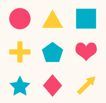 shapes speech flashcards for toddler